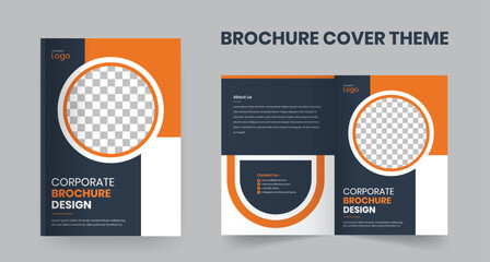 Business brochure cover theme design template modern business company profile design