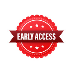 Obraz premium Vintage icon with red early access. Vector icon isolated template