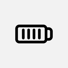 Full battery icon in line style about user interface, use for website mobile app presentation