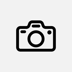 Camera icon in line style about user interface, use for website mobile app presentation