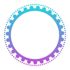 gradient round frame with dotted outline
