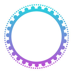 Naklejka premium gradient round frame with dotted outline 