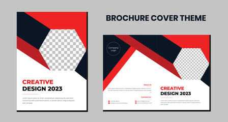 Business brochure cover theme design template modern business company profile design