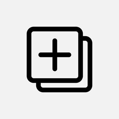 Add icon in line style about user interface, use for website mobile app presentation