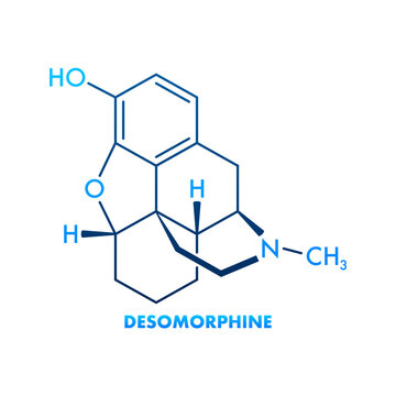 Desomorphine chemical formula. Desomorphine chemical molecular structure