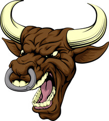 Bull sports mascot