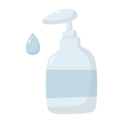 Alcohol hand disinfection soap icon.