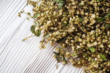 handmade soap on a white wooden rustic background