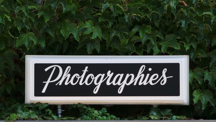 Lierre et panneau avec marqué Photographies