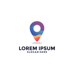 Find gps place colorful logo