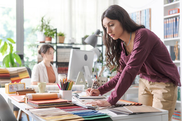Professional designer working in the office