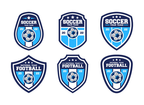 Set of football logos. Soccer logo collection