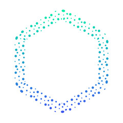 gradient dotted geometric shape
