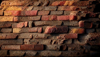 old aged brick wall abstract texture background, 3d render, 3d illustration