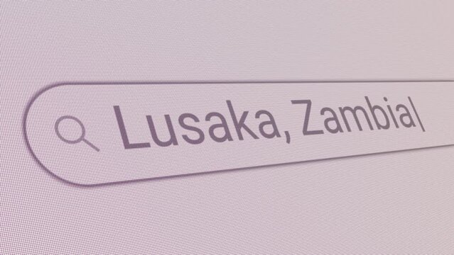 Search Bar Lusaka Zambia 
Close Up Single Line Typing Text Box Layout Web Database Browser Engine Concept