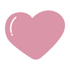 Flat heart icon