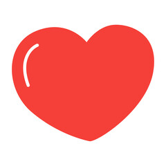 Flat heart icon