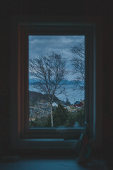 View from a window in Austevoll, Norway