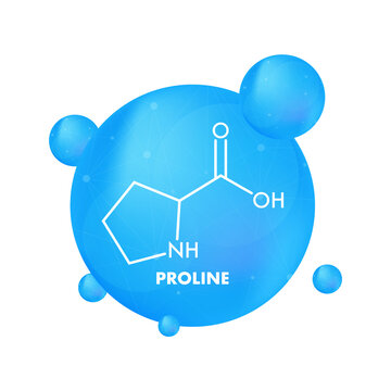 Icon on purple backdrop. Proline formula, great design for any purposes