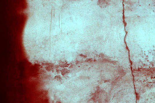 Spooky wall background. Wall are full of bloods stains and scratches.