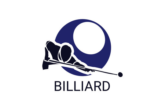 billiard sport vector line icon. playing billiard. sport pictogram, vector illustration.