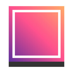 gradient square infographic text box
