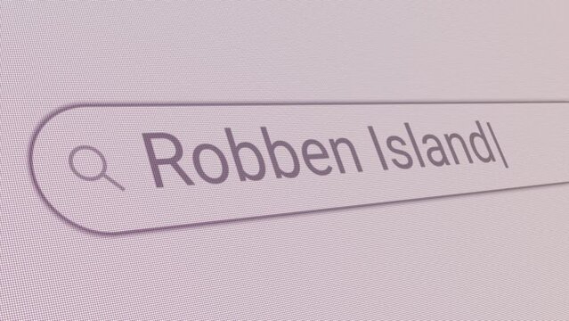 Search Bar Robben Island 
Close Up Single Line Typing Text Box Layout Web Database Browser Engine Concept