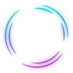 glow gradient split round frame
