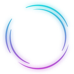 glow gradient split round frame
