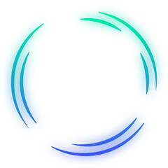 glow gradient split round frame
