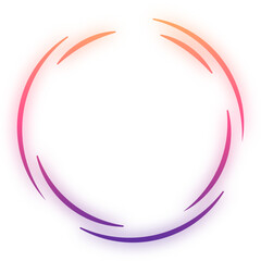 glow gradient split round frame
