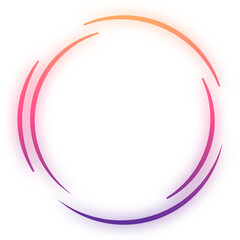 glow gradient split round frame
