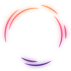 glow gradient split round frame
