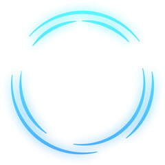 glow gradient split round frame
