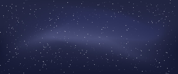 Starry sky vector landscape illustration, milky way illustration, stars constellation, perfect for background, desktop background, wallpaper, screensaver, backdrop.