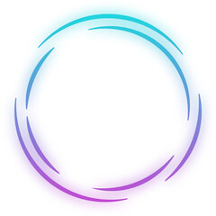 glow gradient split round frame
