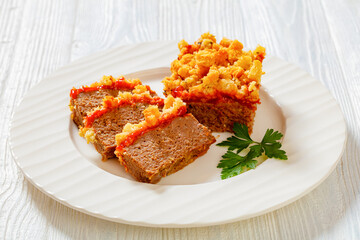 Meatloaf and Stuffing Casserole ground beef dinner