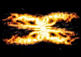 Fototapeta premium Illustration of burning flames