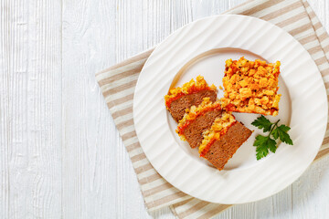 Meatloaf and Stuffing Casserole ground beef dinner