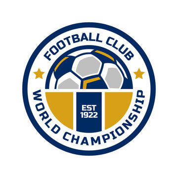 soccer Logo or football logo club sign Badge. Football logo with shield background vector design