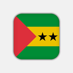 Sao Tome and Principe flag, official colors. Vector illustration.
