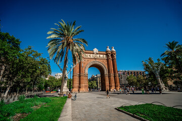 Fototapeta na wymiar Arc de Triomph in Barcelona, Catalonia Spain