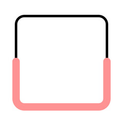 half color square frame
