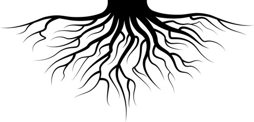 Obraz premium Roots icon logo design template