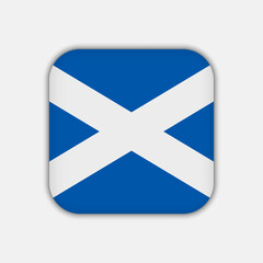 Scotland flag, official colors. Vector illustration.