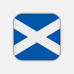 Obraz premium Scotland flag, official colors. Vector illustration.