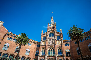 Hospital de Sant Pau Barcelona city is a UNESCO World Heritage Site, Spain