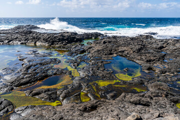 Fototapeta na wymiar Natural pools Charcones in Lanzarote, Canary Islands, Spain