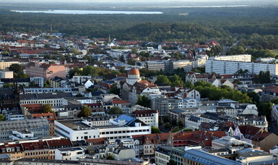 Obraz premium Blick auf Leipzig im Sommer