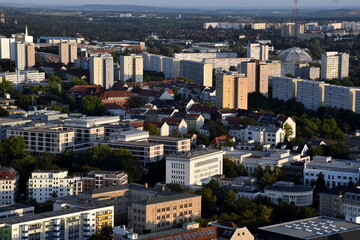 Blick auf Leipzig im Sommer